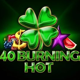 40 Burning Hot online game logo by Amusnet Interactive on slotoroo.org