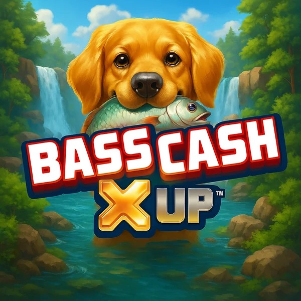 Try Bass Cash X UP slot by Alchemy Gaming on slotoroo.org – logo image