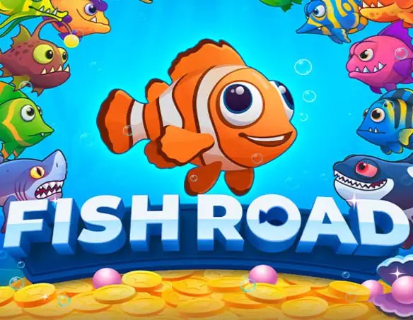 Fish Road online game logo by InOut on slotoroo.org