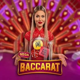 Mega Baccarat casino game by Pragmatic Play – featured logo at Slotoro Casino
