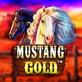 Mustang Gold slot logo by Pragmatic Play at Slotoro Casino