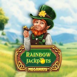 Rainbow Jackpots Megaways online game logo by Red Tiger Gaming on slotoroo.org