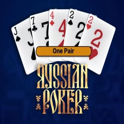 Russian Poker slot logo by OneTouch Games at Slotoro Casino