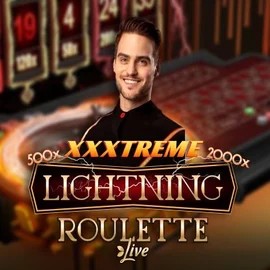 Live Casino logo of XXXtreme Lightning Roulette from Evolution at Slotoro Casino